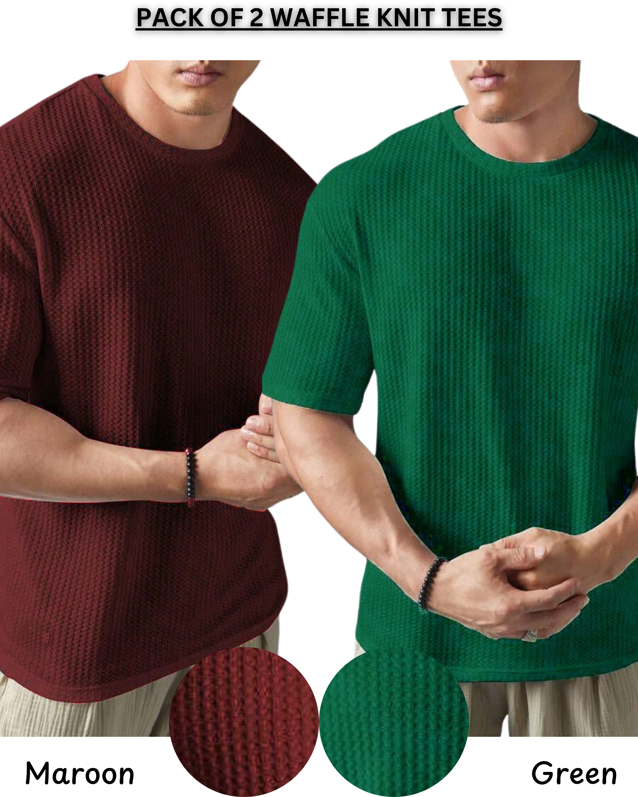 Pack of 2 – Waffle Knit Tees