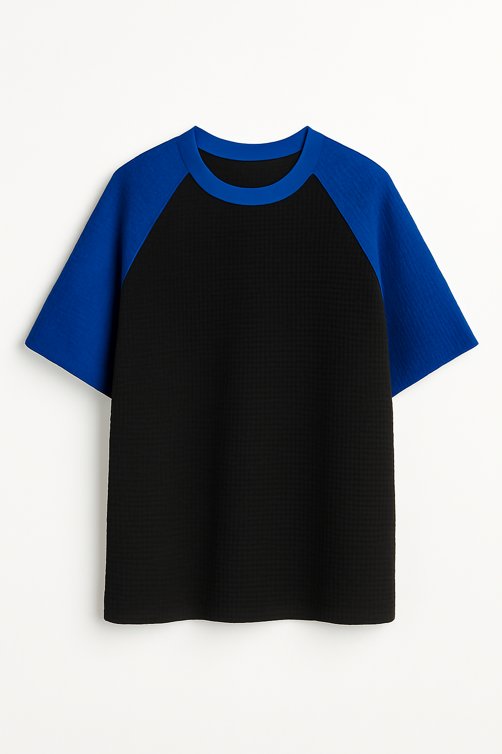 Oversized Waffle Knit Raglan T-Shirt