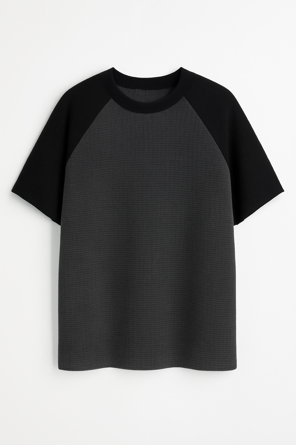 Oversized Waffle Knit Raglan T-Shirt