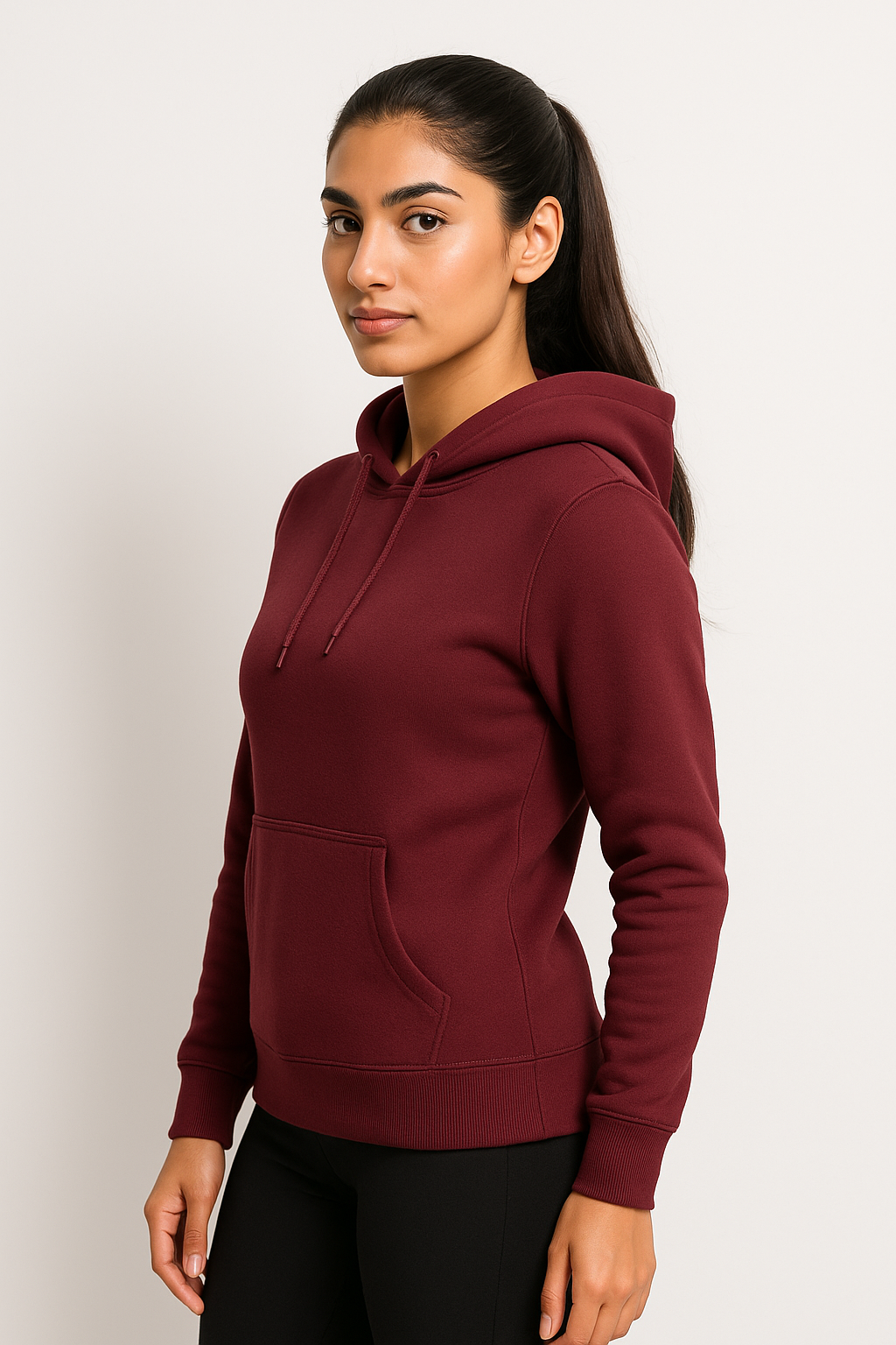 Maroon Women’s Basic Hoodie