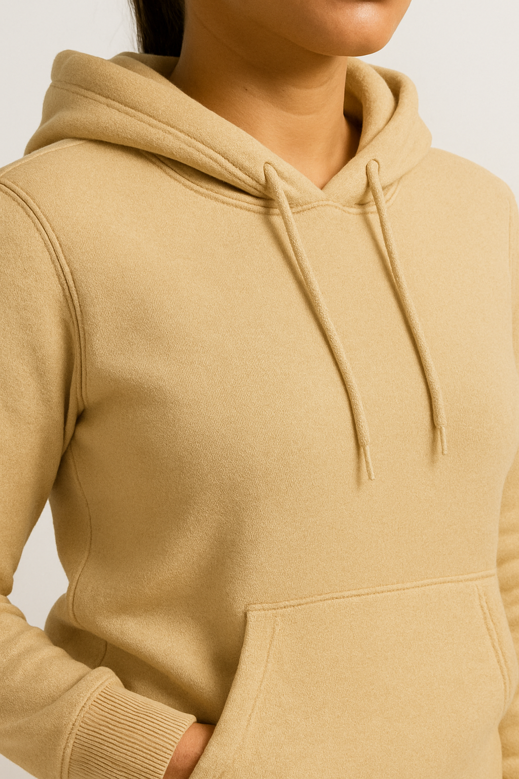 Beige Women’s Basic Hoodie