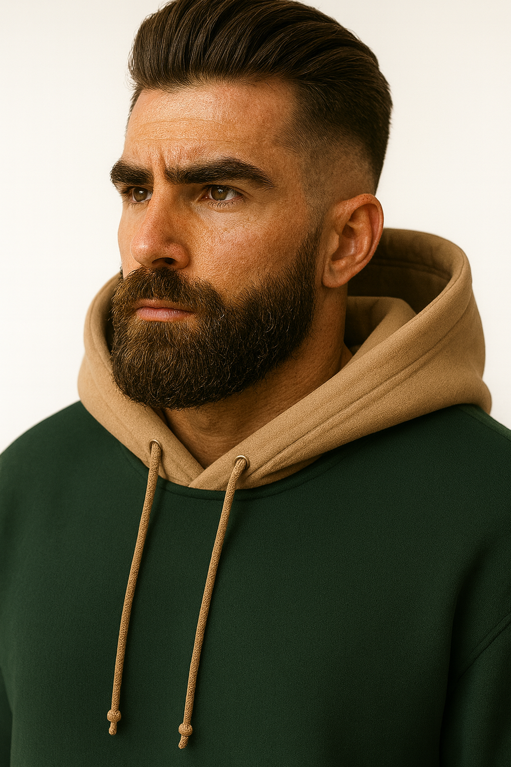 Two-Tone Hoodie for Men – Drop Shoulder