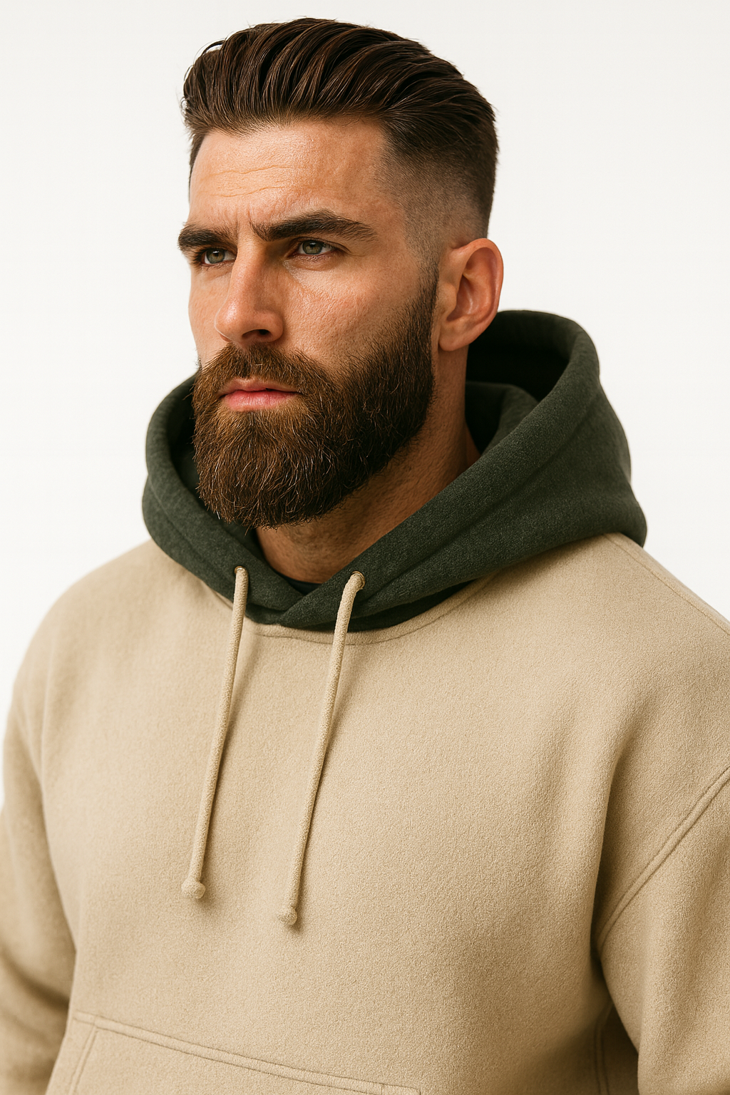 Two-Tone Hoodie for Men – Drop Shoulder