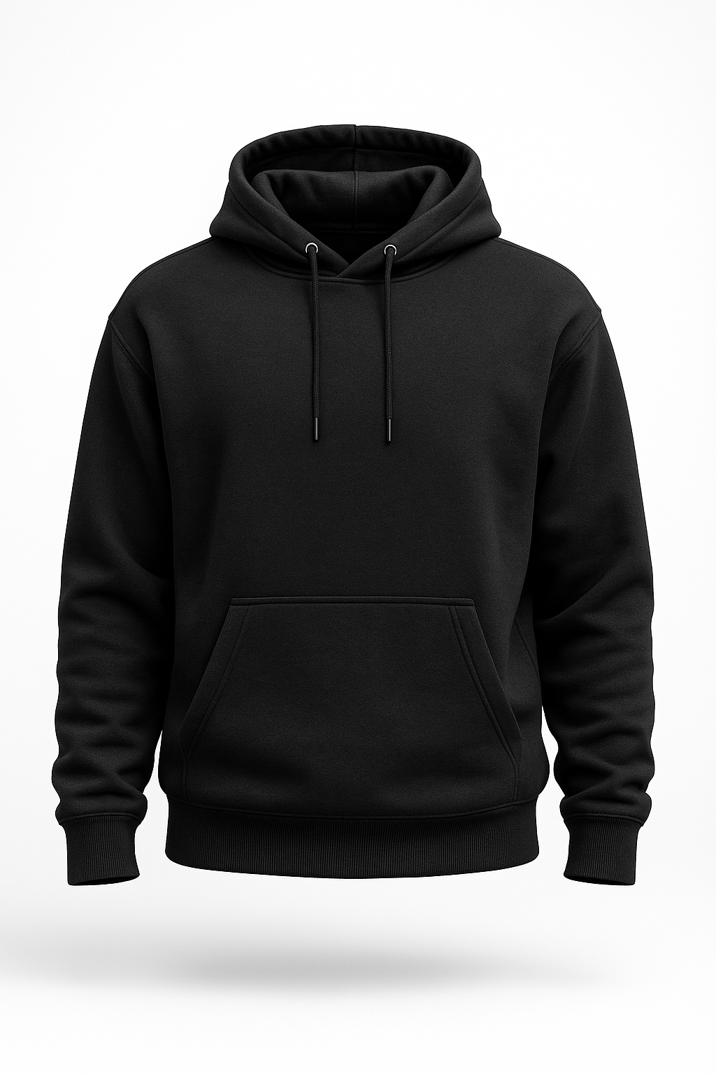 Black Basic Hoodie for Men – Drop Shoulder