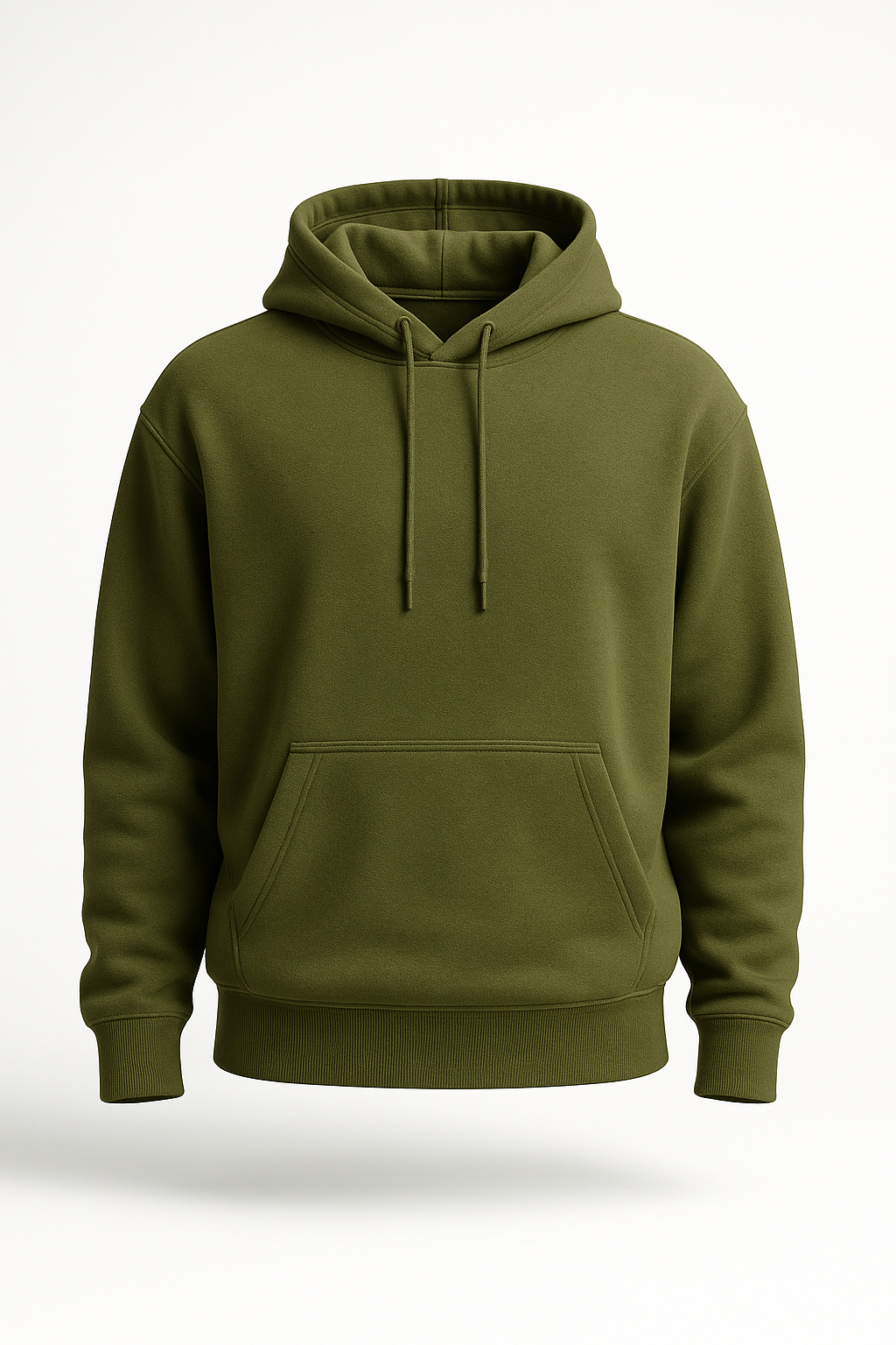 Army Green Basic Hoodie for Men – Drop Shoulder