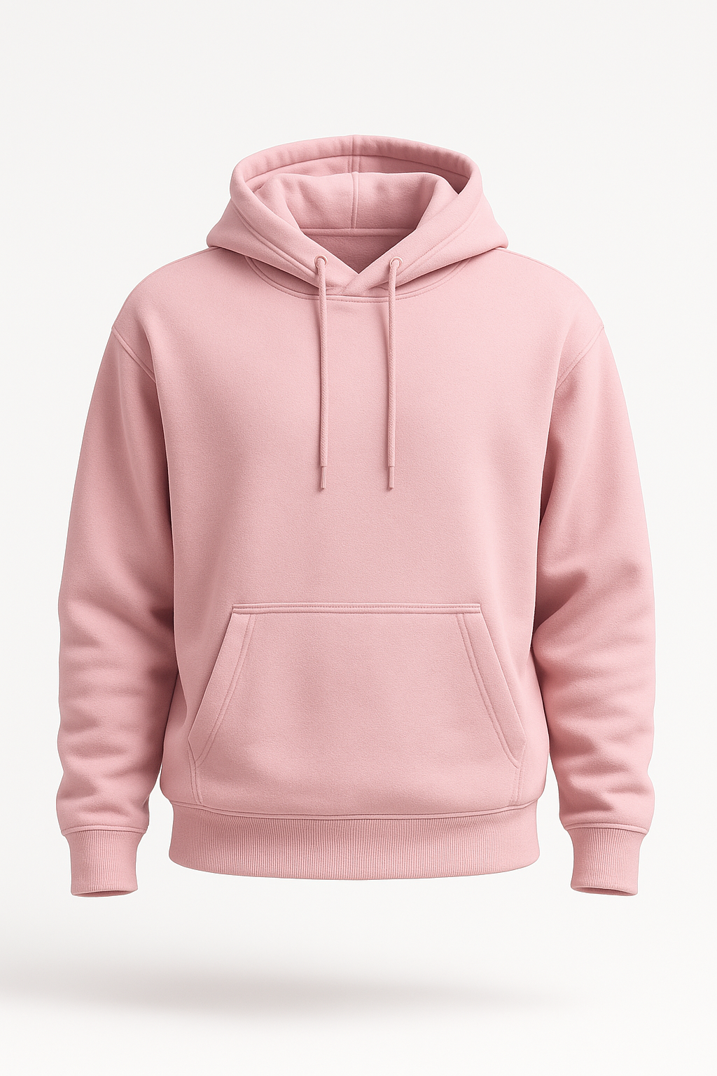 Pink Basic Hoodie for Men – Drop Shoulder
