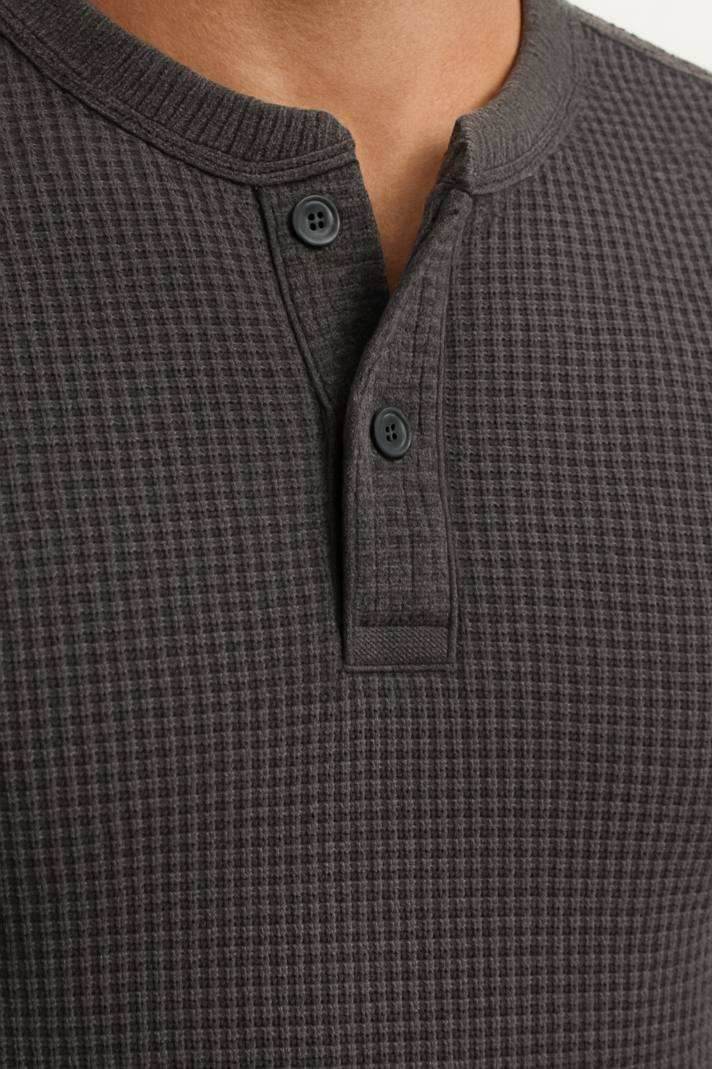 Pack of 2 Waffle Knit Henley T-Shirts